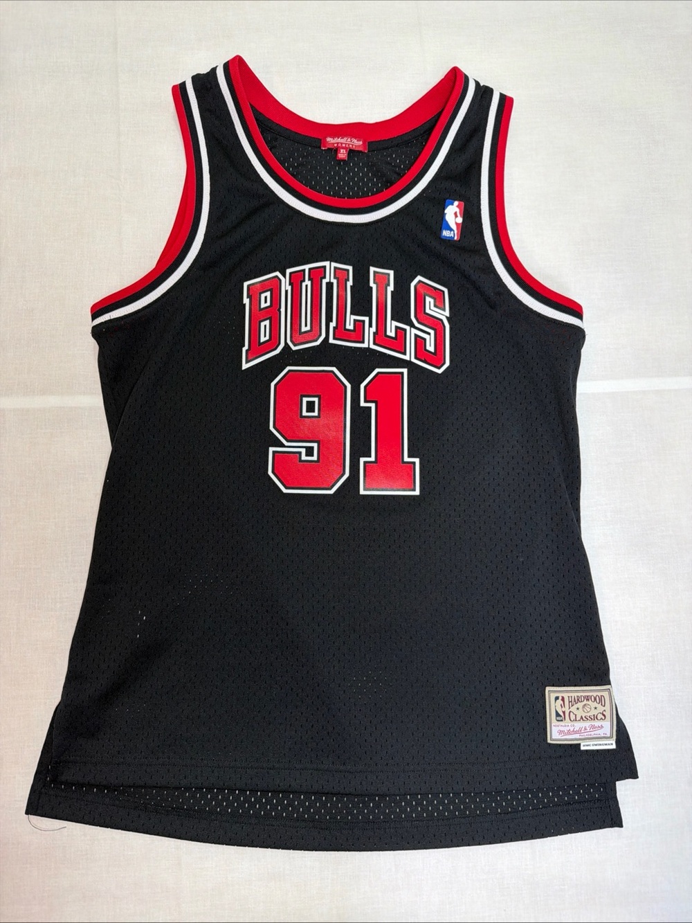 Dennis Rodman Chicago Bulls Mitchell Ness Jersey Stitched Sewn NBA Womens XL